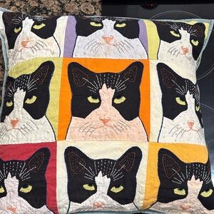 NATURAL HABITAT Cat Pillow Whimsical Cats "Nine Lives" See Pictuires